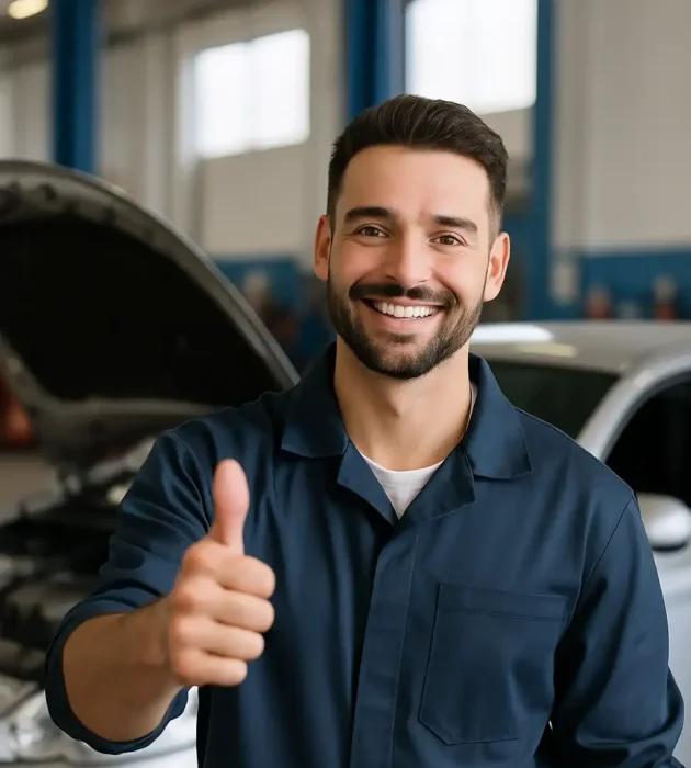 مکانیک رضایتمند و خوشحال