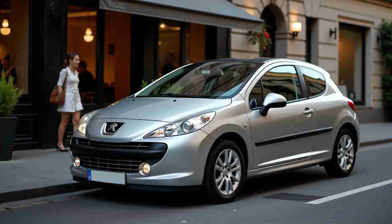 پژو 207 طوسی در مقابل رستوران